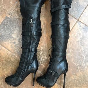 L.A.M.B. “Glamette” thigh high Boots